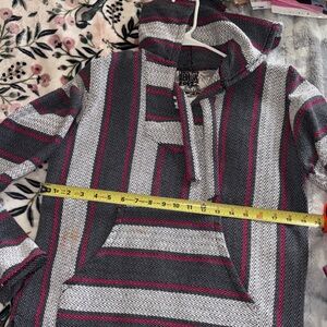 Striped Hoodie with Pink Accents